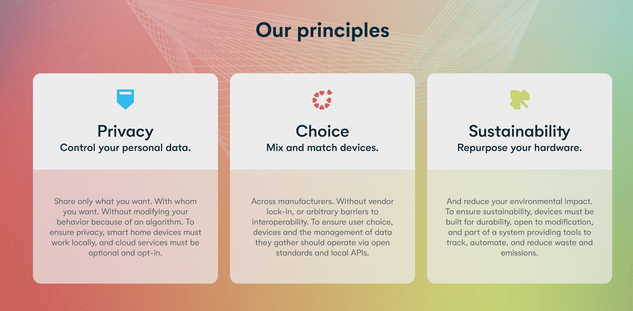 open home foundation our principles