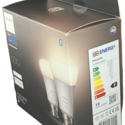 22 Philips Hue White 2700k 1100 Smart Bulb (twin) front s
