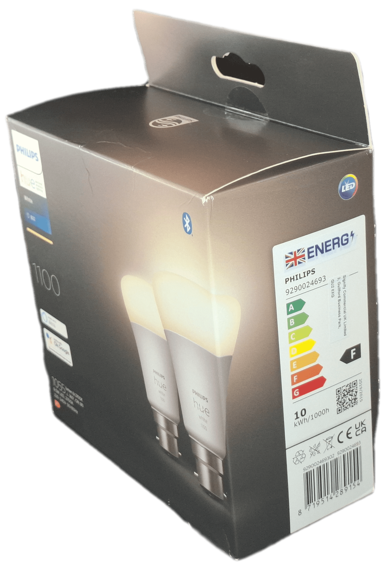 22 Philips Hue White 2700k 1100 Smart Bulb (twin) front s