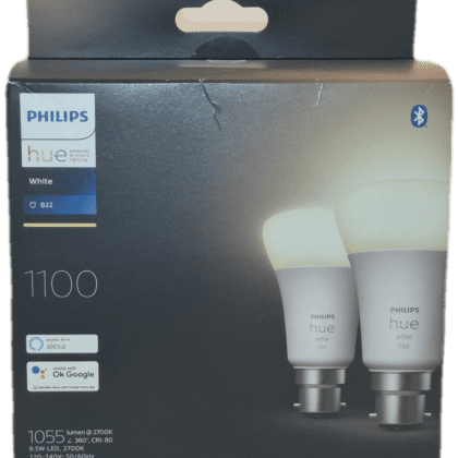 B22 Philips Hue White 2700k 1100 Smart Bulb (twin) front