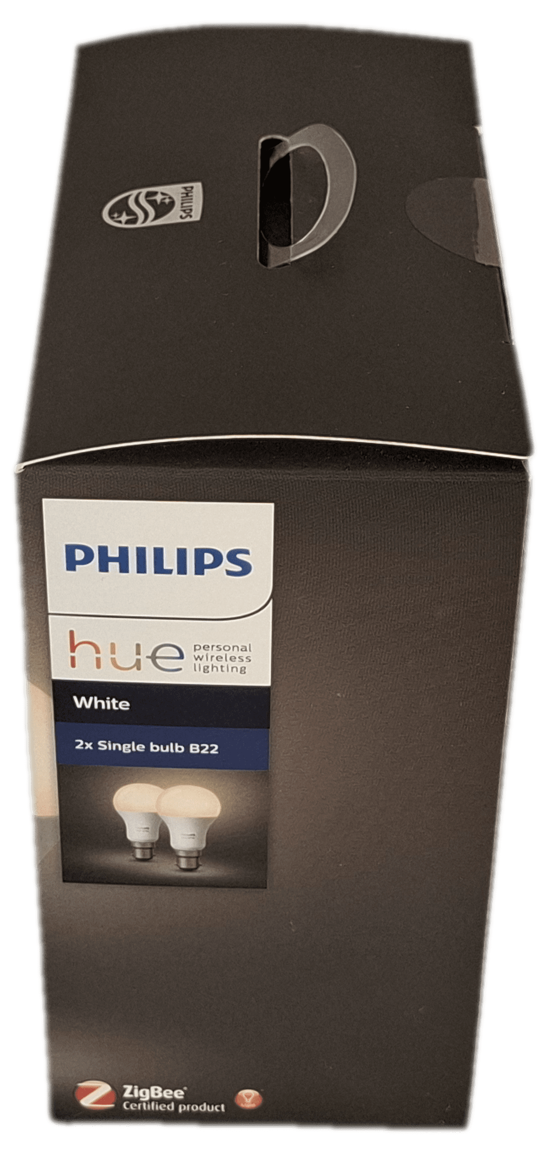 B22 Philips Hue White 800 Smart Bulb (twin pack) box side